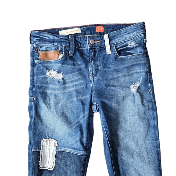 Pilcro & The Letterpress Jeans Size 28 Stet Distressed Skinny Jeans Anthro - Picture 2 of 10